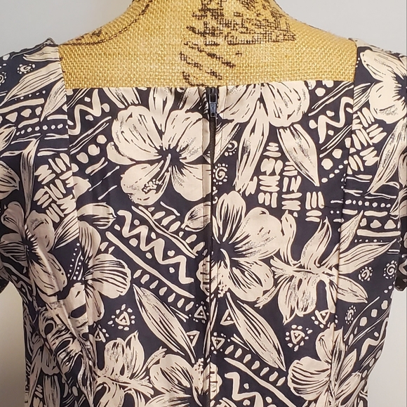 Jade Fashions Made in Hawaii Cotton Tropical Hibiscus Hawaiian  Maxi Dress Large - Picture 10 of 10